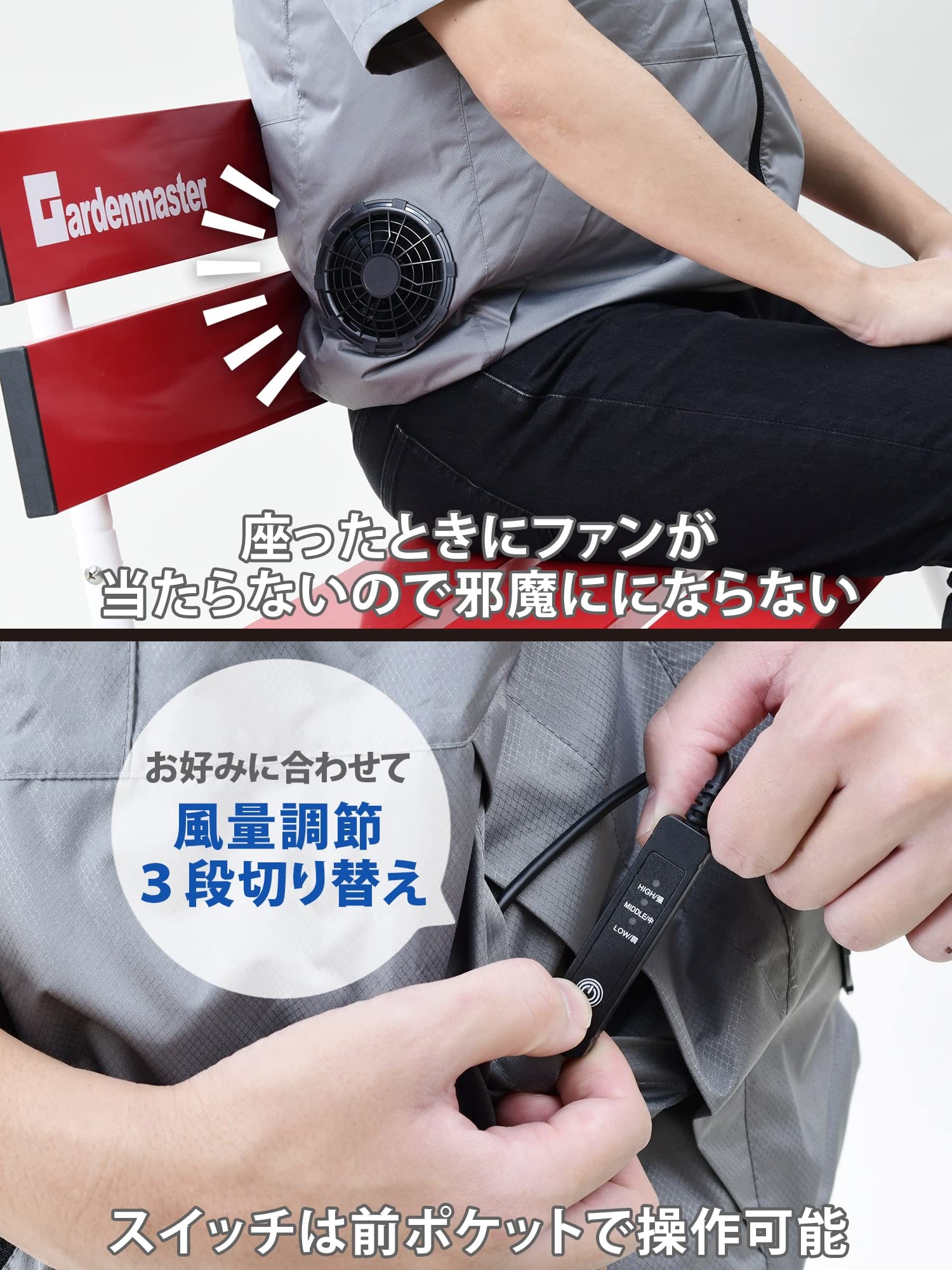 日本製 、作業着用 ファンユニット❗２セット❗プロフ必読。 Amazon.co.jp: [山善] ファン付き ファン 作業着 半袖 5000mAh